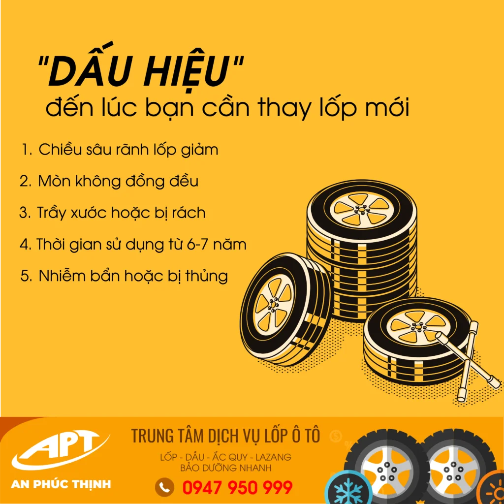 dấu hiệu cần thay lốp mới